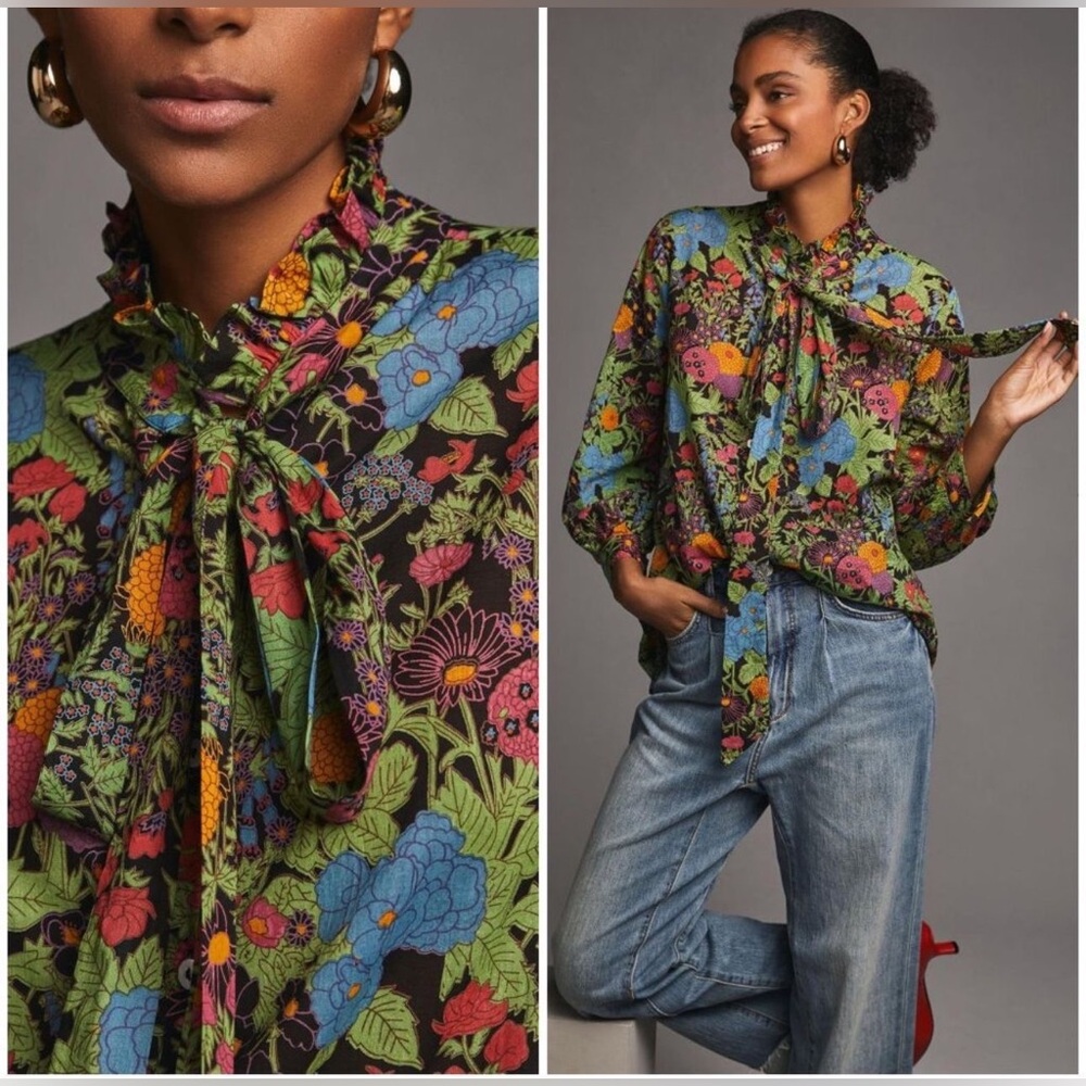 Anthropologie Mille Blair Blouse Size L - Picture 1 of 6